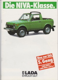Autoprospekt Lada Niva L und Cabrio