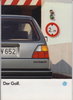 Autoprospekt zum VW Golf Juli 1986