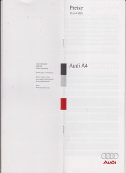 Audi A4 Preisliste 6-1995