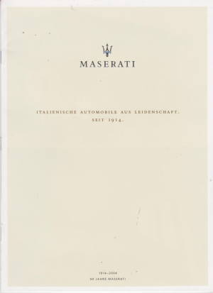 Maserati Programm 2004 Prospekt
