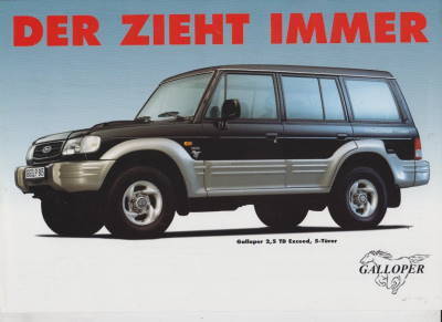 Zugpferd - Mitsubishi Galloper Autoprospekt