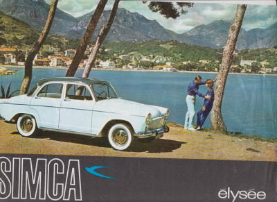 Autoprospekt Simca Elysee