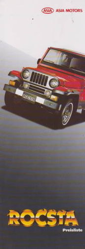Preisliste zum Asia Rocsta 1994