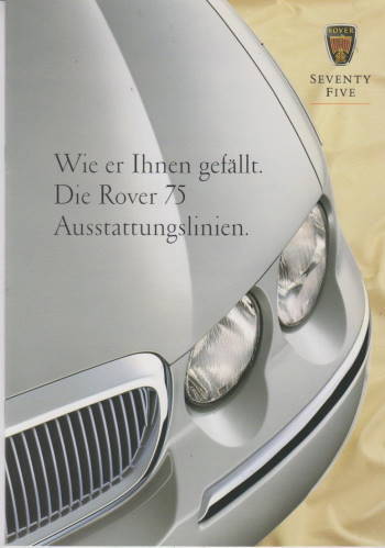 KFZ-Prospekt Rover 75 1999