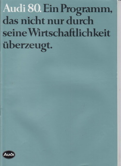Audi 80 KFZ Prospekt Broschüre 1982
