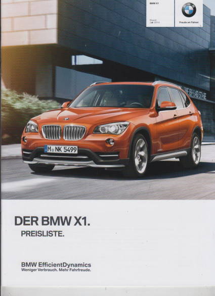 BMW X1 Preisliste 2014