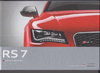 Audi RS 7 Sportback Buch Prospekt Juni 2014