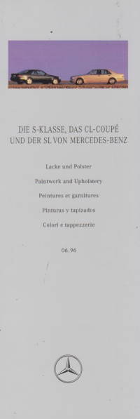 Farbkarte Mercedes Programm 1996
