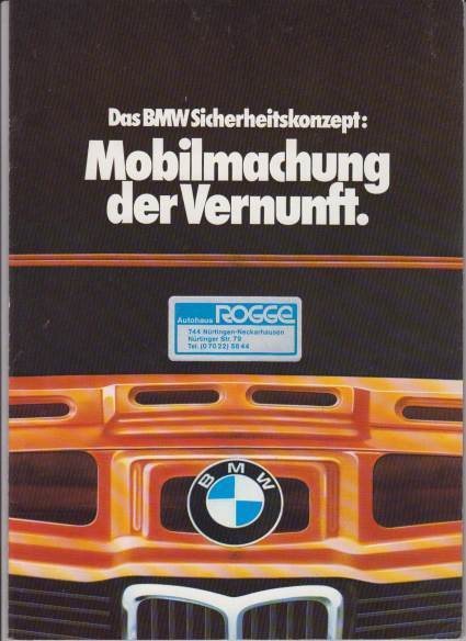 Prospekt BMW Sicherheitskonzept 1978