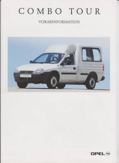 Opel Combo tour Vorabinformation 1995