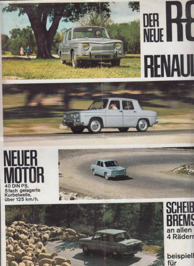Autoprospekt Renault 8 R8