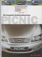 Toyota Picnic Autoprospekte