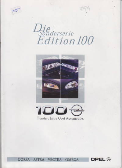 Die Opel Sonderserie Edition 100 1999