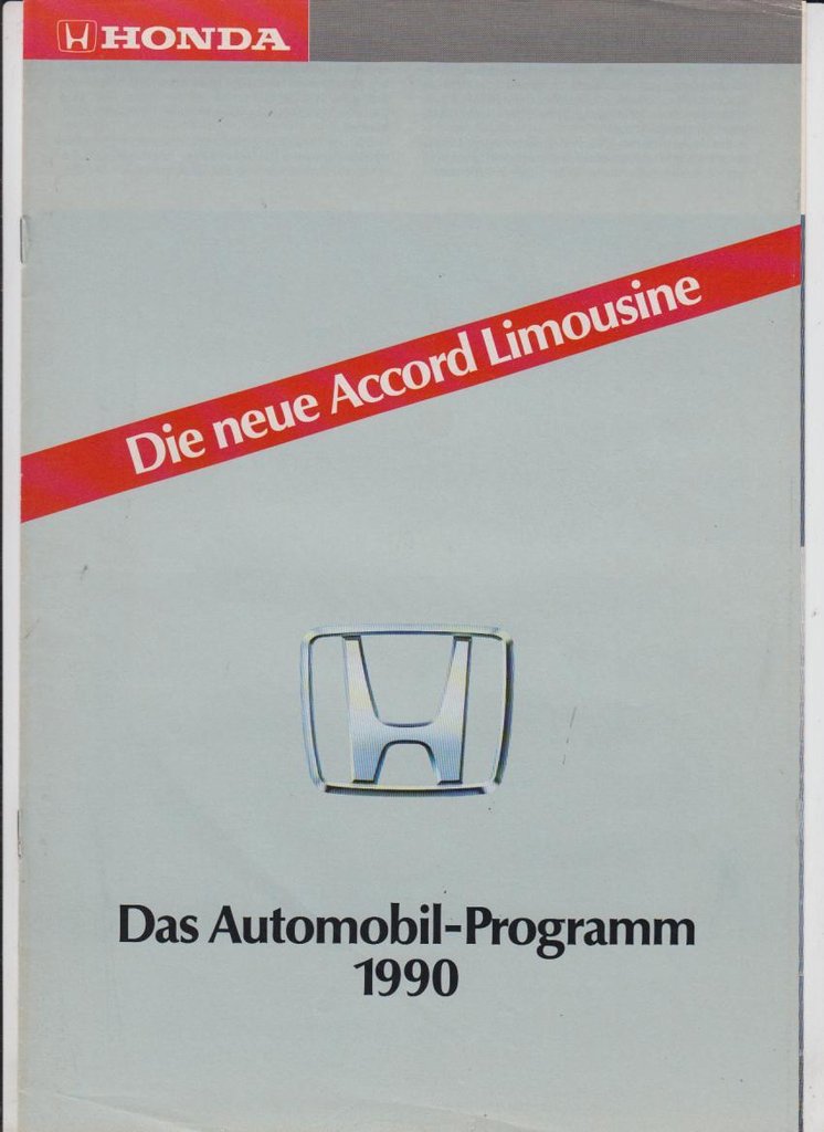 Honda Programm mit Honda Accord 1990