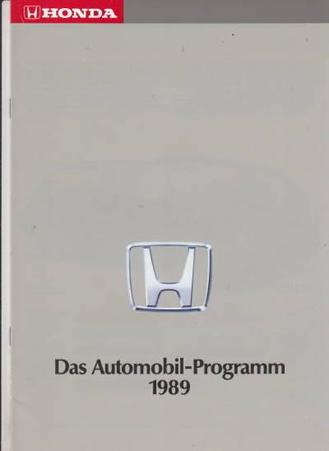 Klasse: Honda Programm 1989