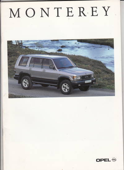 Opel Monterey Broschüre Prospekt 1996