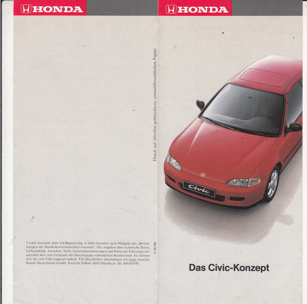 Honda Civic Kleinformatiger Prospekt