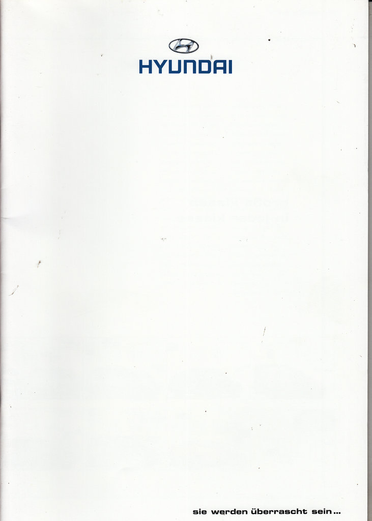 Vielfalt: Hyundai Automobilprogramm 2001