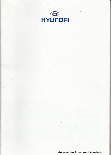 Vielfalt: Hyundai Automobilprogramm 2001