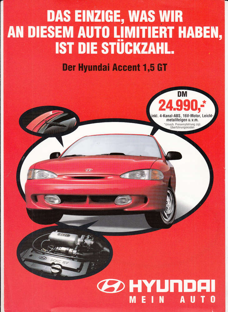Stückzahl: Hyundai Accent GT