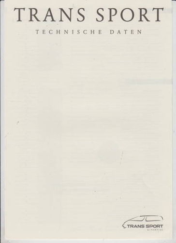 Technische Daten Opel Trans Sport 1992