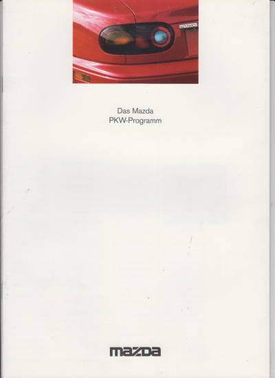 Mazda PKW-Programm Broschüre Prospekt 1994