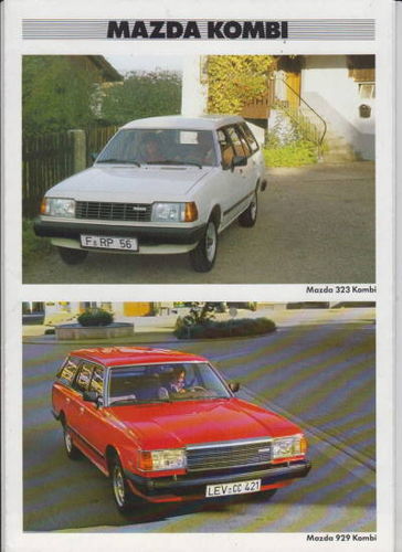 alter Prospekt Mazda Kombi 323 929 1983