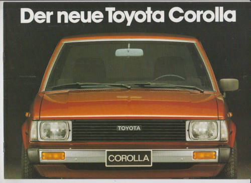 Oldtimer: Toyota Corolla alter Prospekt 1979 - Histoquariat