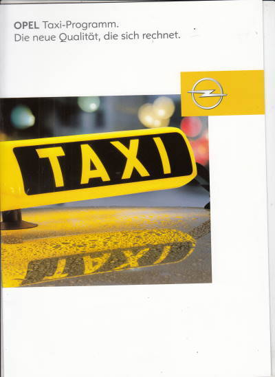 Klasse Taxi Prospekt von Opel 2003