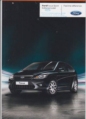 Broschüre Ford Focus Sport Editionsmodell 2008