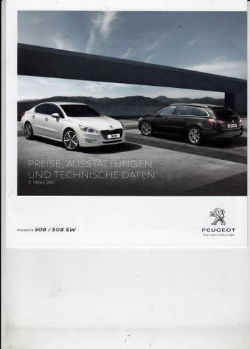 Preisliste Peugeot 508 mit SW 3-2011