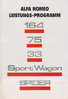 Alfa Romeo Leistungs-Programm 1991 Prospekt