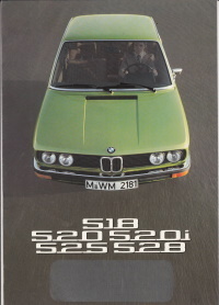alter Autoprospekt BMW 5er 1975