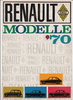 Renault Die Modelle 1970 Prospekt