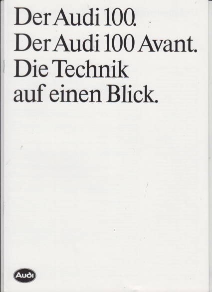 Audi 100 / Avant Technische Daten 1988