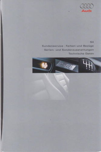 Audi S4 Technische Daten Farbkarte 1997
