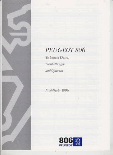 Technische Daten Peugeot 806 1996