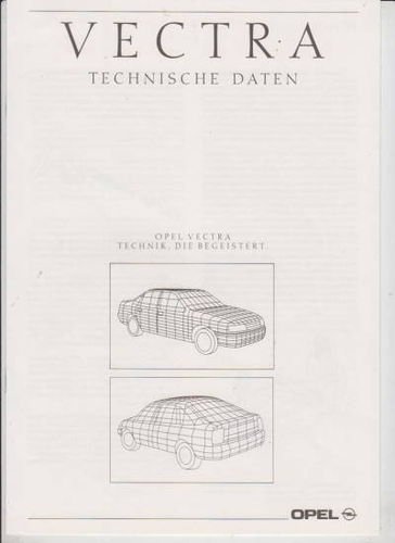 Technische Daten Opel Vectra 8 - 1990