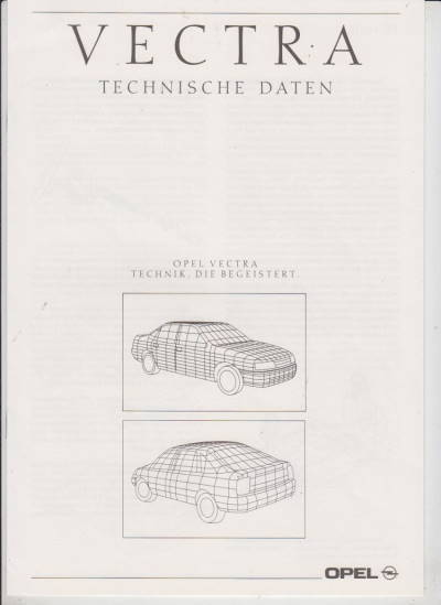 Technische Daten Opel Vectra 8 - 1990