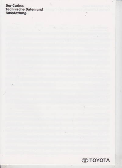 Technische Daten Toyota Carina 2-1996