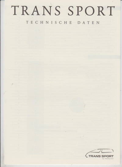 Technische Daten Opel Trans Sport 12-1992