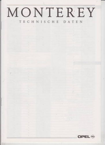 Technische Daten Opel Monterey 5-1992