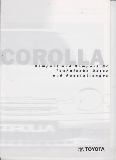 Technische Daten Toyota Corolla compact 7-1997