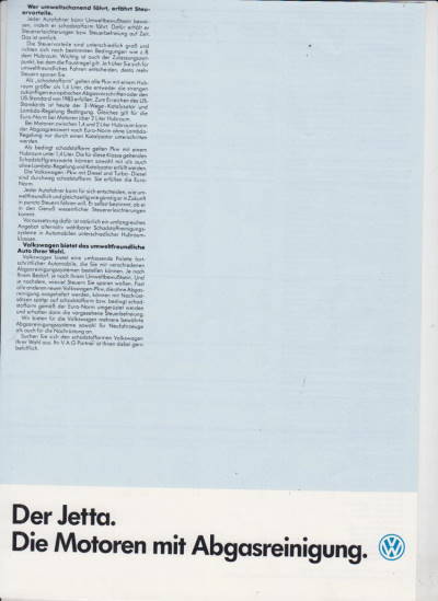 Technische Daten VW Jetta 1-1986