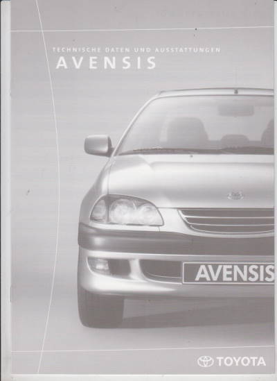 Technikprospekt Toyota Avensis Juli 1999