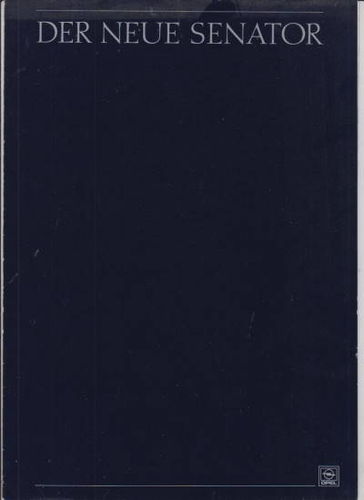 Autoprospekt Opel Senator 8-1987