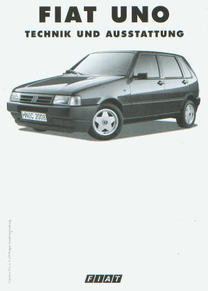 Fiat Uno Prospekt Technik 12-1991