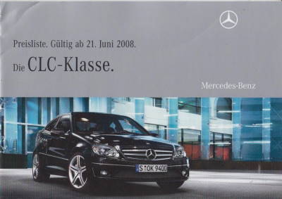 Mercedes CLC Klasse Preisliste 6-2008