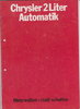 Chrysler 2 Liter Automatik Prospekt 2-1973