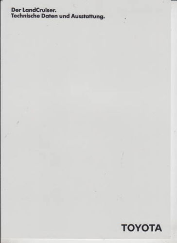 Technische Daten Toyota Landcruiser  6-1989